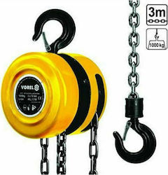 Vorel Chain Hoist for Weight Load up to 1t Yellow