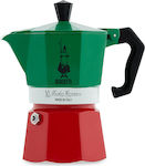 Bialetti Moka Express Tricolore Stovetop Espresso Pot for 6Cups Green