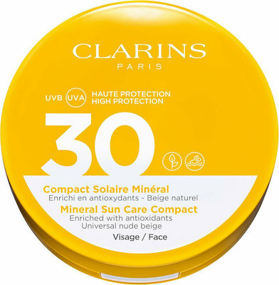 Clarins Mineral Compact Powder Αντηλιακή Πούδρα Προσώπου SPF30 με Χρώμα Beige 15gr