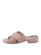 Jana Anatomic Suede Women's Sandals Pink with Chunky Low Heel