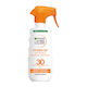 Garnier Ambre Solaire Protection 24h Hydration Impermeabil Protecție solară Loțiune pentru corp SPF30 în Spray 300ml