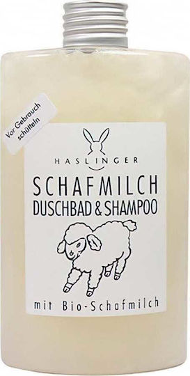 Haslinger Schafmilch Shampoo & Shower Gel mit Schafsmilch Duschgel für E-Commerce-Website & Haar 200ml