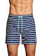 Gant Men's Swimwear Shorts Navy Blue Striped