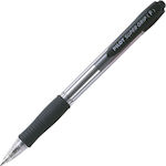 Pilot Super Grip Pen Ballpoint 0.7mm with Black Ink Black Body