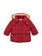 Mayoral Kids Quilted Jacket short Hooded Red