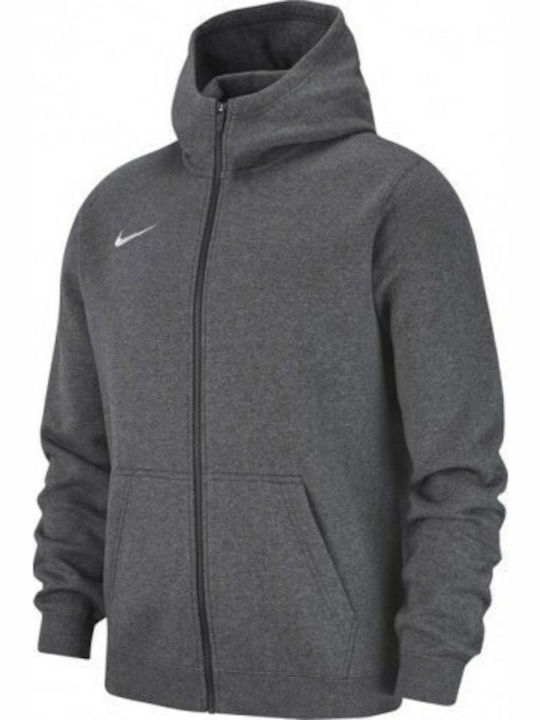 Athletic Kids Sweatshirt Cardigan Cotton with Hood Gray Club 19