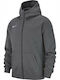 Athletic Kids Sweatshirt Cardigan Cotton with Hood Gray Club 19
