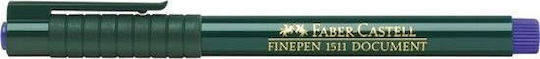 Faber-Castell Finepen 1511 Pen Ballpoint Green with Blue Ink