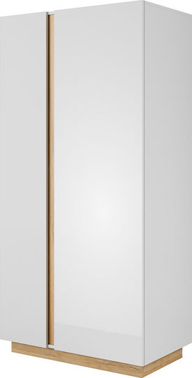 Doppeltür Kleiderschrank Weiß 96.5x54x193.5cm