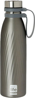 Ecolife Cool Bottle Thermos Stainless Steel BPA Free Gray 500ml with Loop 33-BO-3030