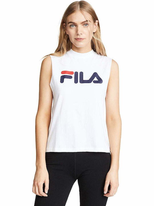 Helena Summer Women's Cotton Blouse Sleeveless White