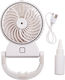 Humidifier Rechargeable Water Mist Fan Usb Folding Silver