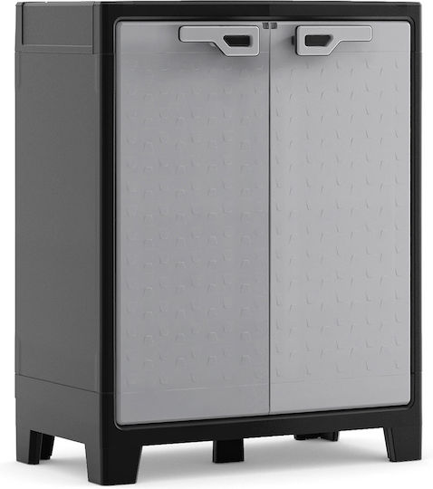 Doppelflügeliger Außenschrank Titan aus Polypropylen mit 2 Regalen 80x44x100cm