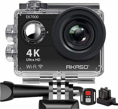 Akaso EK7000 Camera de Acțiune 4K Ultra HD Subacvatică (cu Carcasă) cu WiFi Negru cu Ecran 2"