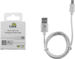 Lime L01 8215322 Regular USB 2.0 To Micro USB 1m White