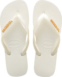 Havaianas Top Logo Metallic Flip Flops Λευκά