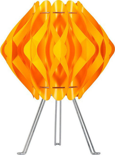 Starlight FP-12-S-1Τ-25CM Plastic Table Lamp for Socket E14 with Yellow Shade and Base