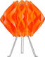 Starlight FP-12-S-2Ε-27CM-Τ Plastic Table Lamp for Socket E27 with Orange Shade and Silver Base FP-12-S-2Ε-27cm-Τ