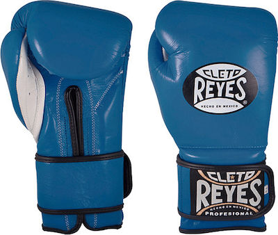 Cleto Reyes Cleto Reyes Hook and Loop Leather Boxing Competition Gloves Blue Blue