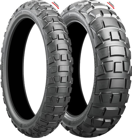 Bridgestone Battlax AdventureCross AX41 110/80B19 59Q Fără Cameră De Aer Off-Road Anvelopă Pentru Motociclete Partea Din Față