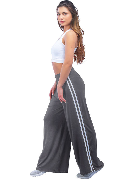 Bodymove Ψηλόμεσο Παντελόνι Φόρμας Φαρδύ Γκρι