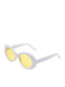 Urban Classics Women's Sunglasses with White Horn-Rimmed Frame and Yellow Lens TB2250-00882