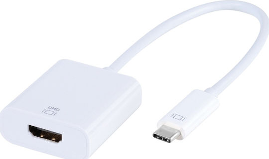 Vivanco Convertor HDMI feminin în USB-C masculin Alb 1buc 45253
