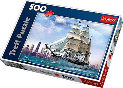 Sailing Ship on the Background of Chicago Puzzle 2D 500 Pieces