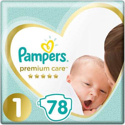 Pampers Premium Care Πάνες με Αυτοκόλλητο No. 1 για 2-5kg 78τμχ