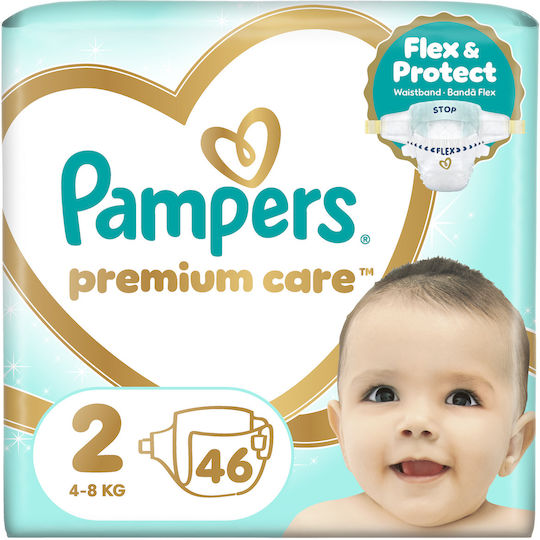 Pampers Памперси с лента Premium Care № 2 за 4-8kg 46бр