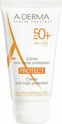 A-Derma Cream Protect Sunscreen Cream Face SPF50 40ml