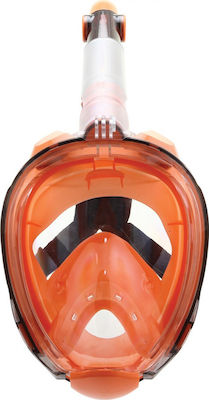 XDive Silicone Full Face Diving Mask Tube Orange S/M Orange