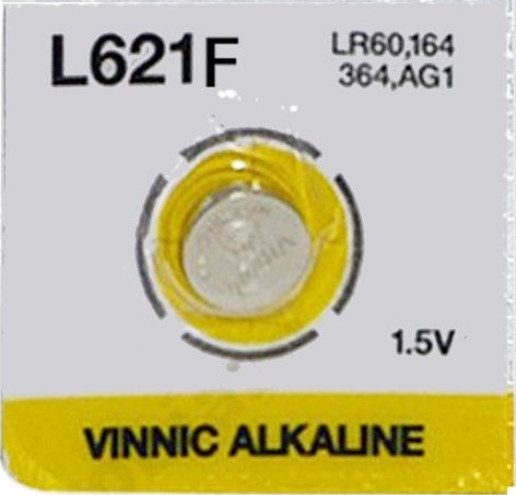 Vinnic AG/L621F Alkaline Watch Battery LR60 1.5V 1pcs