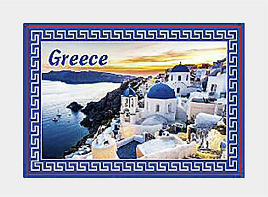 HOMie Greek Landscape Rectangular Set of Magnets Metal 5.5x8cm 1pcs