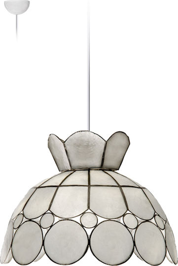 Starlight Hängelampe Weiß Glocke mit Fassung E14, E.14 25x25cm.