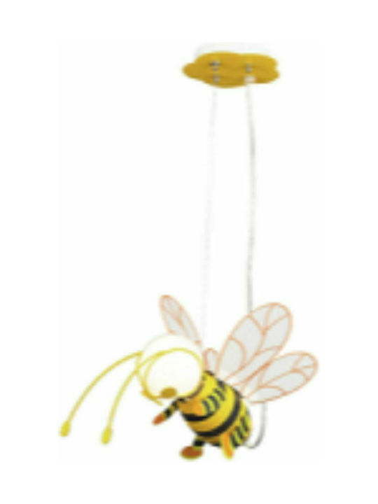 Rabalux Bee Single Bulb Kids Lighting Pendant of Plastic 40W with Drive Size E27 20cm