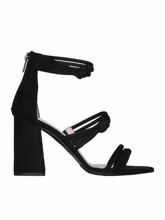 Envie Shoes Sandale dama cu Chunky Toc Inalt in Culorea Negru