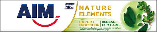 AIM Nature Elements Expert Protection Οδοντόκρεμα για Πλάκα & Τερηδόνα Φακόμηλο & Θυμάρι 75ml
