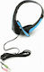 Omega Freestyle Casco FH4088 On Ear Multimedia Headphone with Microphone 3.5mm Jack Blue