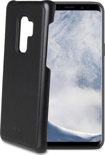 Celly Ghost Cover Back Cover Synthetic Leather Black (Galaxy S9+)