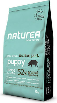 Naturea Naturals Puppy Large 12kg Ξηρά Τροφή χωρίς Σιτηρά & Γλουτένη για Κουτάβια Μεγαλόσωμων Φυλών με Χοιρινό