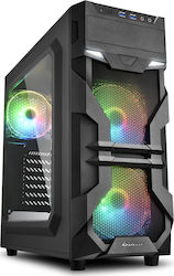 Sharkoon VG7-W RGB Gaming Midi-Turm Computergehäuse Schwarz