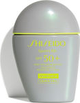 Shiseido Sports BB Quick Dry Wasserfest Sonnenschutz Creme Für das Gesicht SPF50 mit Farbe Medium 30ml