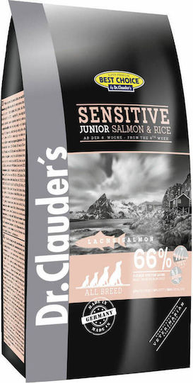 Dr.Clauder's Best Choice Sensitive Junior 12.5kg Dry Food Grain-Free for Puppies with Rice and Salmon