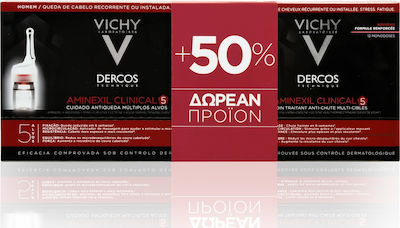 Vichy Dercos Technique Aminexil Clinical 5 Fiola pentru păr pentru căderea părului pentru bărbați 33x6ml