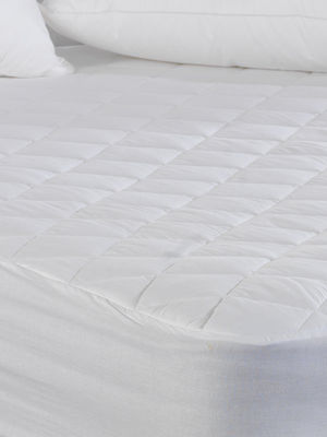 Sunshine Single Quilted Mattress Cover Fitted White 100x200+35cm