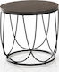 Dagen Round Wooden Side Table Wenge L42xW42xH40cm