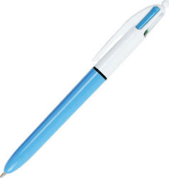 Bic Στυλό Ballpoint 1.0mm με Πολύχρωμο Mελάνι 4 Colours Fun 887777 Light Blue