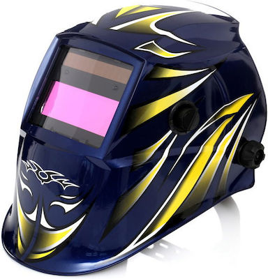 Kraft & Dele Welding Helmet with 94x37mm Visual Field Blue