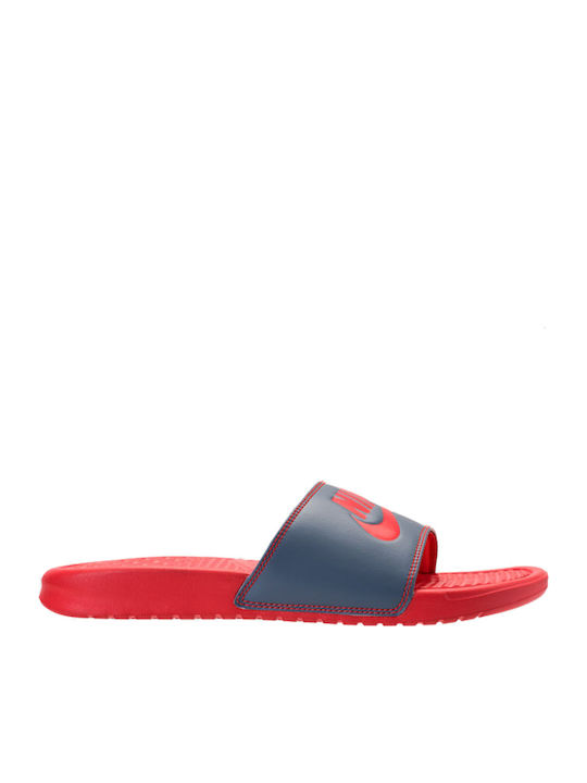 nike benassi just do it slides women's pink